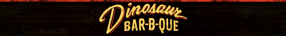 Eating Barbeque at Dinosaur Bar-B-Que restaurant in Syracuse, NY.